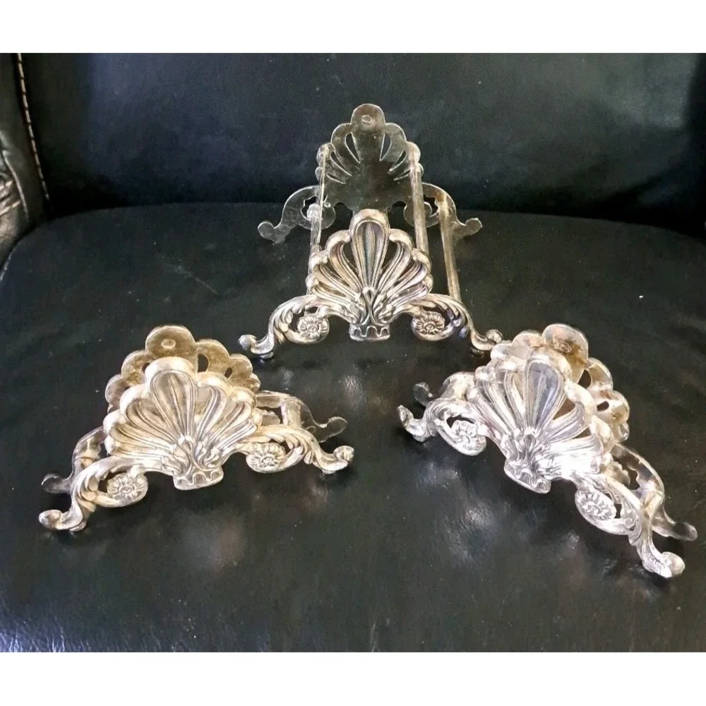 Vintage Baroque Style Silver‎ Plated Buffet Caddies